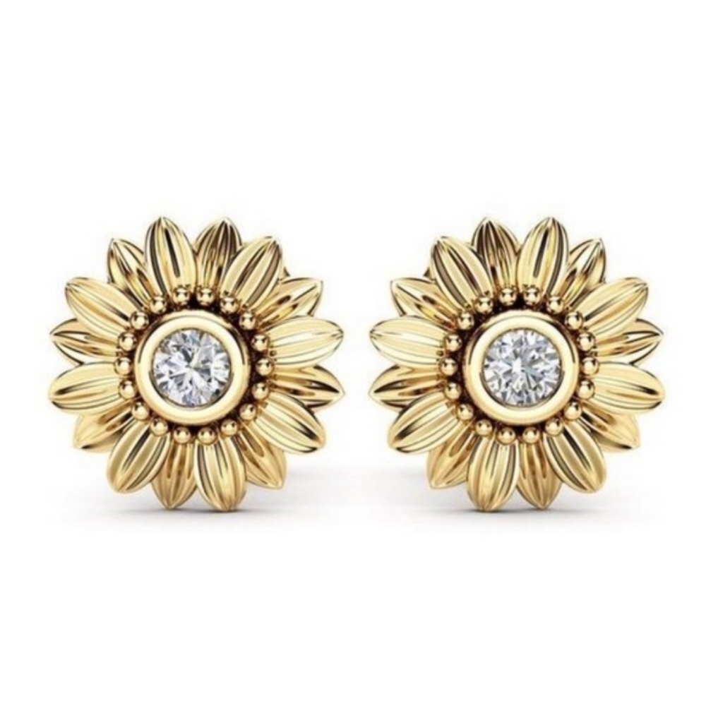 18k Gold Diamond Earrings